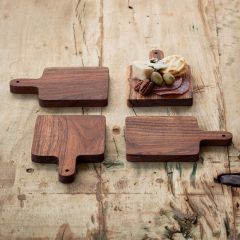 4 Piece Wooden Charcuterie Board Sampler Set