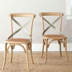 Cross Back Cafe Chair Set of 2