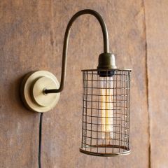 Industrial Wall Lamp With Mesh Shade
