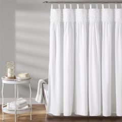 Simple Shower Curtain With Ruffles
