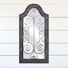 Wooden Frame Ornate Wall Mirror