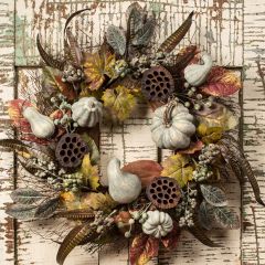 Faded Pumpkin Wreath