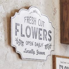 Fresh Cut Flowers Wall Sign