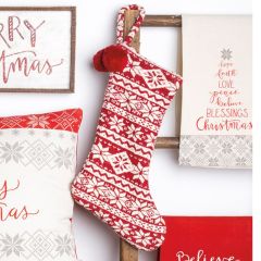 Printed Knit Christmas Stocking