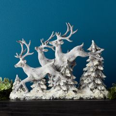 Deer And Trees Tabletop Accent Piece