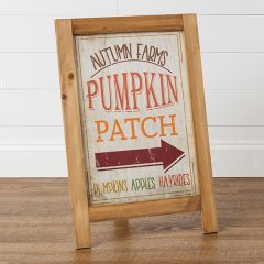 Rustic Pumpkin Patch Easel Sign