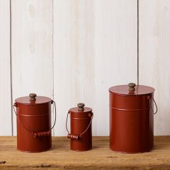 Vibrant Tin Storage Canisters Set of 3