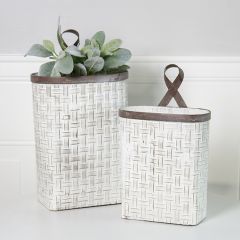 Metal Woven Style Basket Set of 2