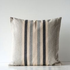 Striped Cotton Accent Pillow