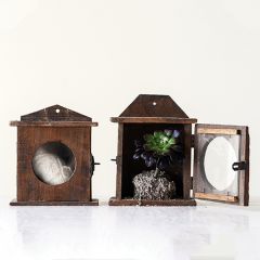 Vintage Wooden Clock Box
