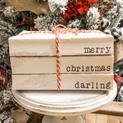 Merry Christmas Darling Book Stack