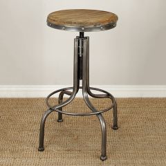 Metal Barstool With Wood Seat