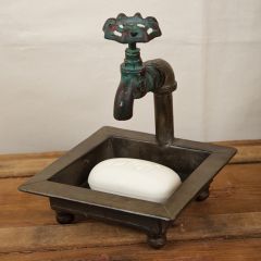 Vintage Inspired Water Faucet Soap Dish
