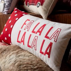 Fa La La Holiday Lumbar Pillow