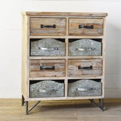 Recycled Wood Farmhouse Drawer Cabinet