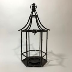 Dark Metal Bamboo Lantern