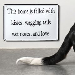 Home Filled With Kisses And Dogs Wall Plaque
