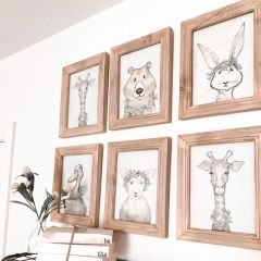 Animal Wreath Framed Print Set of 6