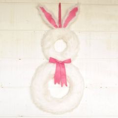 Fluffy Easter Bunny Door Wreath