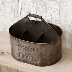 Country Living Divided Bucket Caddy Organizer