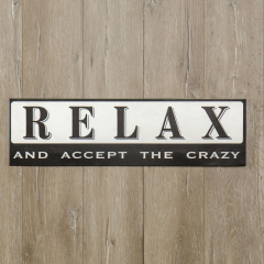 Metal RELAX Wall Sign