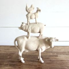 Speckled Stacking Farm Animal Figurine