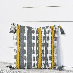 Textured Color Stripe Accent Pillow