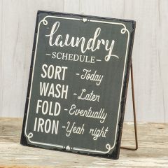 Laundry Schedule Tabletop Sign