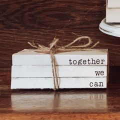 Together We Can Decorative Book Stack