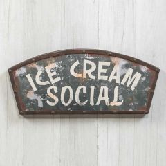Rustic Metal Ice Cream Social Sign