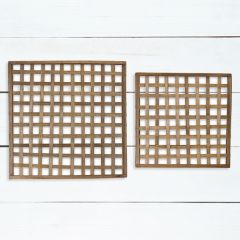 Woven Wood Wall Hanging Set of 2
