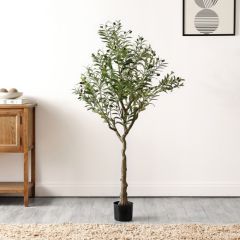 5 Foot Potted Faux Olive Tree