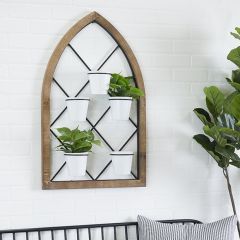 5 Pot Arched Wall Panel Planter