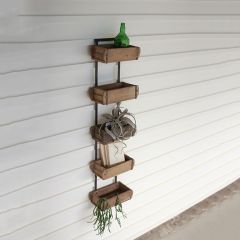 5 Tier Brick Mold Wall Shelf Rack