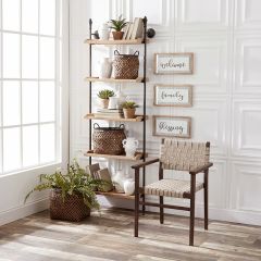 5 Tier Rustic Industrial Wall Shelf