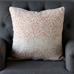 Faded Print Linen Pillow