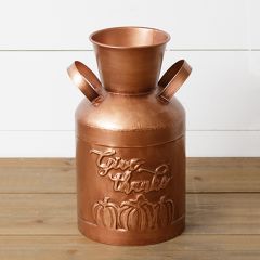 Give Thanks Copper Bucket Vase