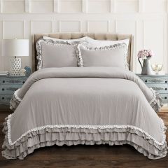 Ruffle And Lace Comforter Set