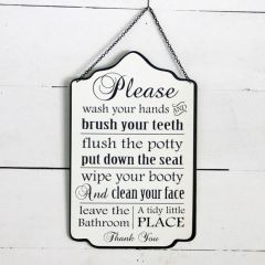 Cute Bathroom Poem Sign