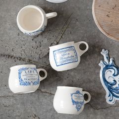 Inspirational Sayings Stoneware Mug Collection Set of 4