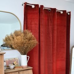 Velvet Style Curtain Panel Set of 2