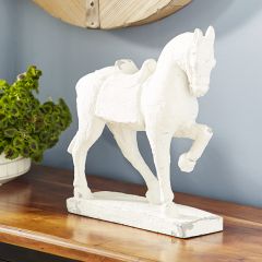 Elegant Pale Horse Figure