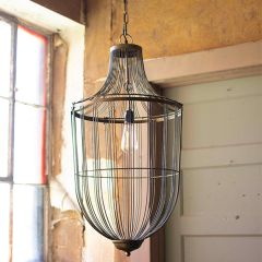 Wire Cage Style Pendant Light