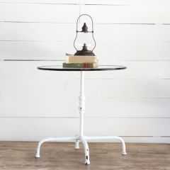 Contrast Trim Oval Metal Table