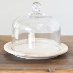 Bell Jar on Wood Plate
