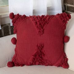 Textured Fringe Slub Pillow