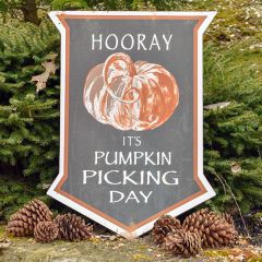 Pumpkin Picking Day Metal Sign