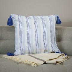 Striped Pattern Tasseled Pillow Cover Set of 2