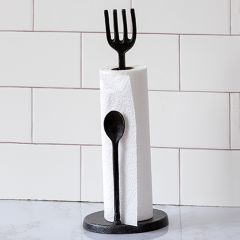 Spoon and Fork Paper Towel Holder