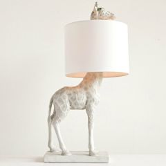 Heads Above Giraffe Lamp